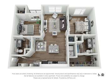 2 beds, 2 baths, 1,093 sqft, $1,569