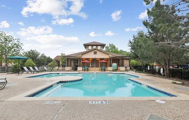 the swimming pool at the clubhouse at our apartments