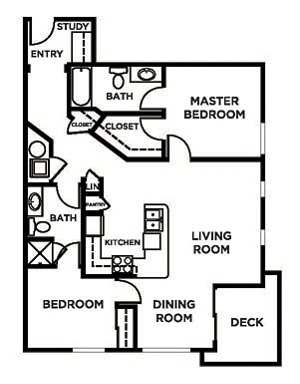 2 beds, 2 baths, 1,092 sqft, $2,381