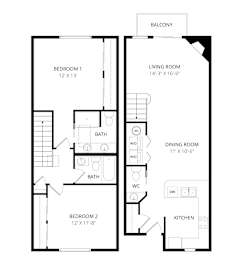 2 beds, 2 baths, 1,150 sqft, $3,230