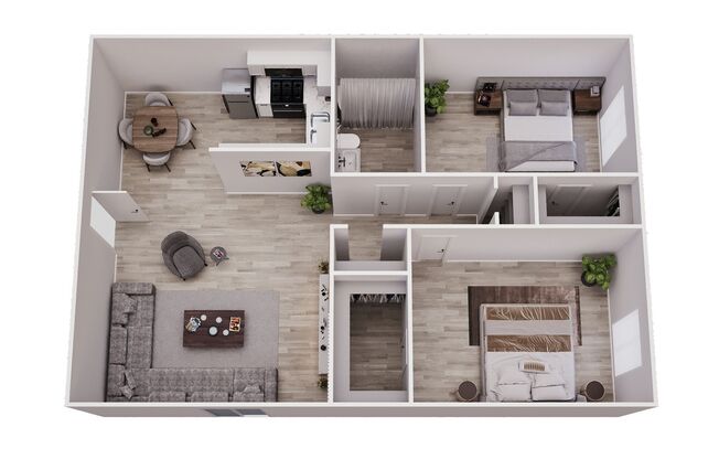 2 beds, 1 bath, 876 sqft, $1,020, Unit 240