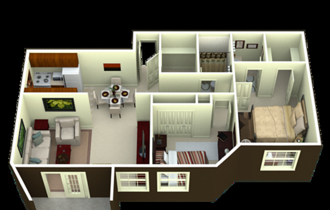 2 beds, 1 bath, 900 sqft, $1,749