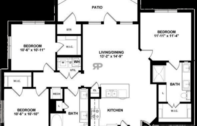 3 beds, 2 baths, 1,154 sqft, $1,563