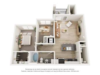 1 bed, 1 bath, 867 sqft, $1,545