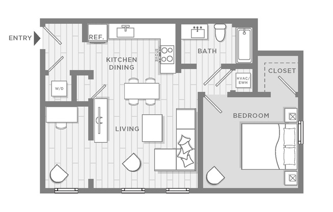 1 bed, 1 bath, 659 sqft, $1,215, Unit 1104