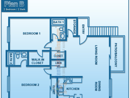 2 beds, 2 baths, 1,100 sqft, $2,450, Unit 202