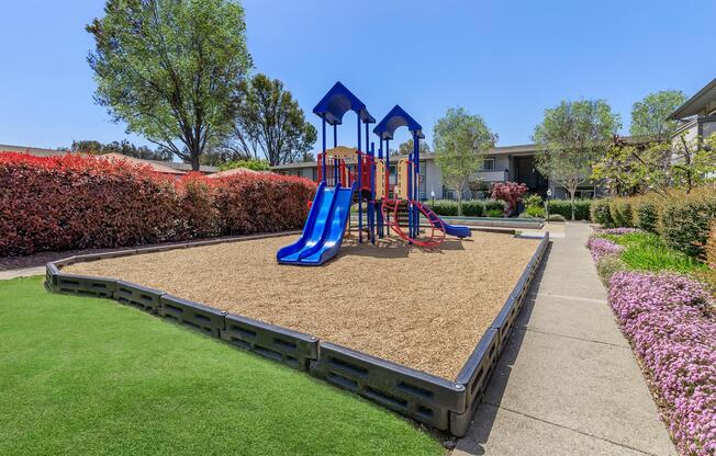 a yard with grass and trees