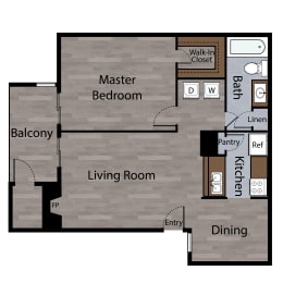 1 bed, 1 bath, 623 sqft, $1,199