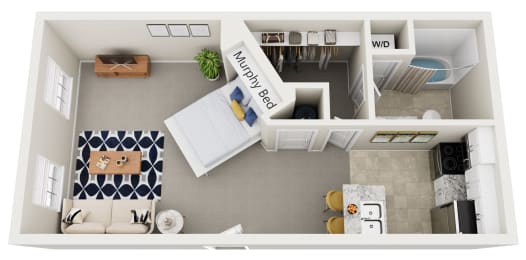 Studio, 1 bath, 583 sqft, $974