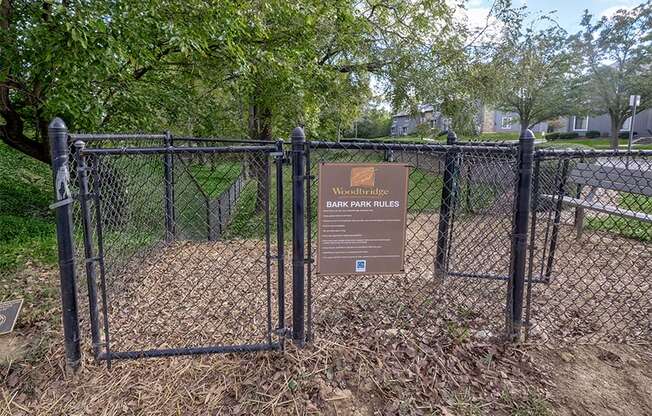 Dog Park at Woodbridge Apartments Bloomington