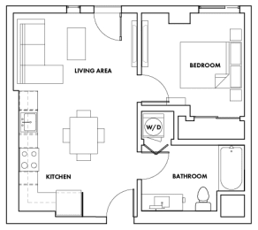 1 bed, 1 bath, 654 sqft, $2,537