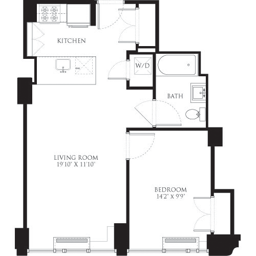 1 bed, 1 bath, 642 sqft, $6,411, Unit 04E