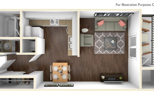 Studio, 1 bath, 450 sqft, $710, Unit *505