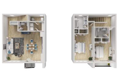 2 beds, 2.5 baths, 1,318 sqft, $2,634