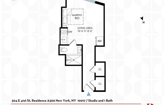 Studio, 1 bath, 300 sqft, $2,850, Unit A306