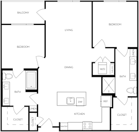 2 beds, 2 baths, 1,163 sqft, $2,249