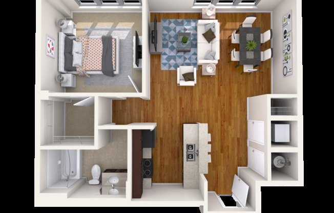 1 bed, 1 bath, 755 sqft, $1,649