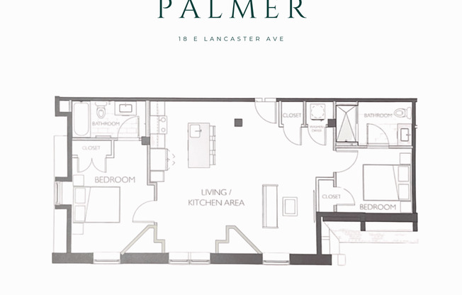2 beds, 2 baths, 1,022 sqft, $2,417, Unit PH-01