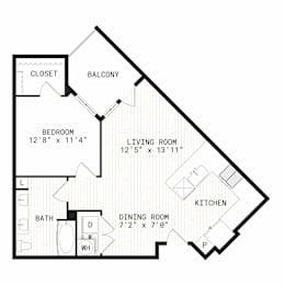 1 bed, 1 bath, 749 sqft, $1,705