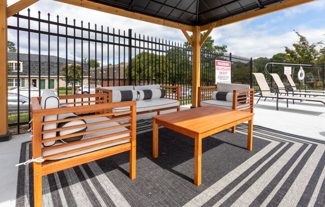 pool side seating at Cameron, North Carolina