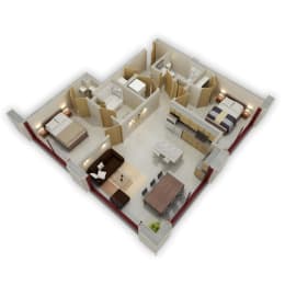 2 beds, 2 baths, 974 sqft, $1,650