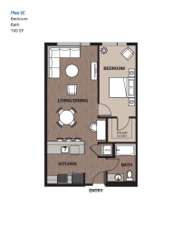1 bed, 1 bath, 749 sqft, $1,925