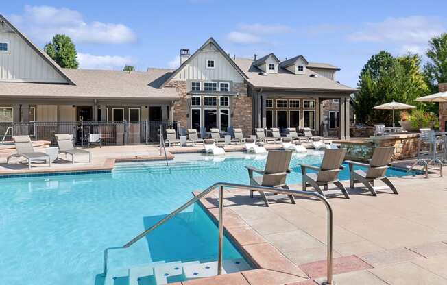 resort-inspired swimming pool at Berkshire Aspen Grove apartments