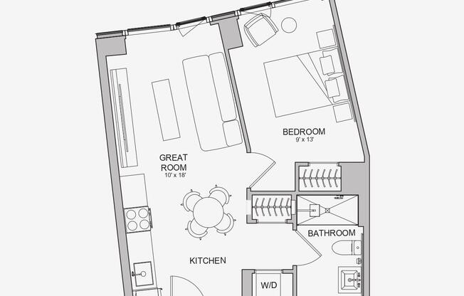 1 bed, 1 bath, $4,425, Unit PH127