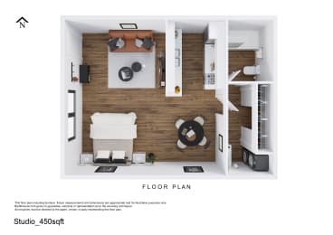 Studio, 1 bath, 450 sqft, $1,025