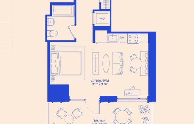 Studio, 1 bath, $3,789, Unit 706S