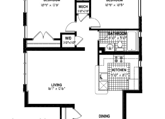 2 beds, 1 bath, 724 sqft, $1,806