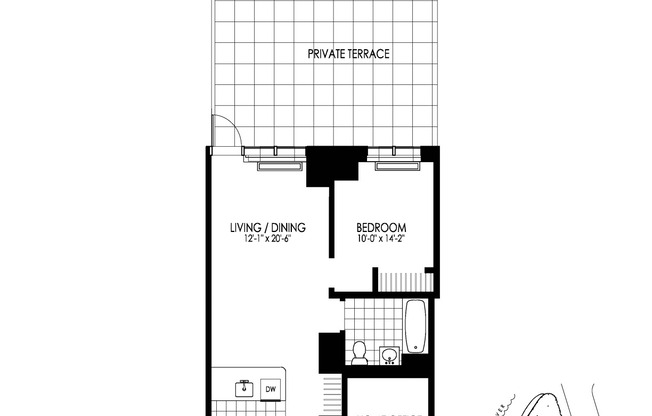 1 bed, 1 bath, $4,286, Unit 104