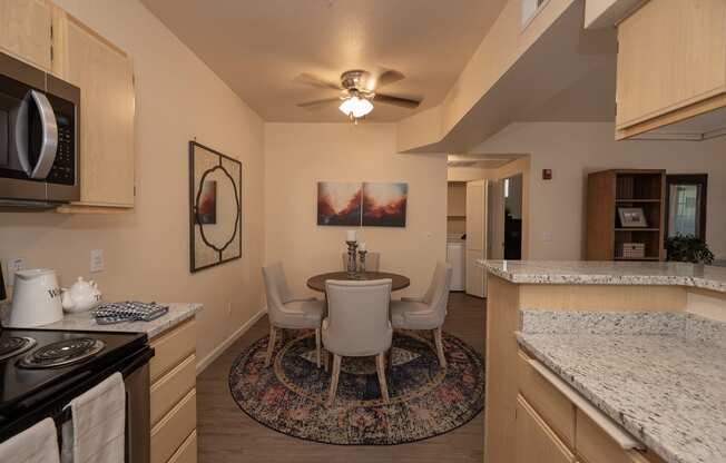 Stoneridge Model 1 kitchen to dining room view