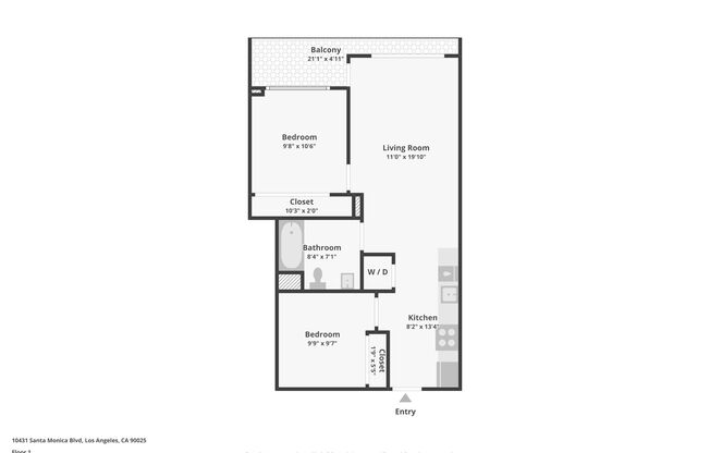 2 beds, 1 bath, 751 sqft, $3,895