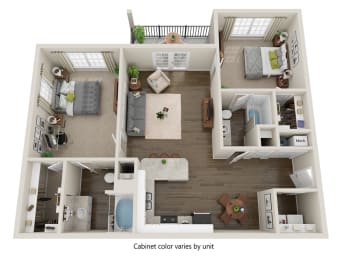2 beds, 2 baths, 1,168 sqft, $1,847