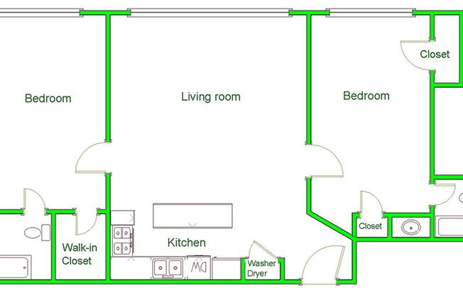 2 beds, 2 baths, 940 sqft, $2,895, Unit 406