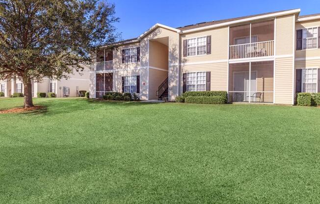 a large lawn in front of a house