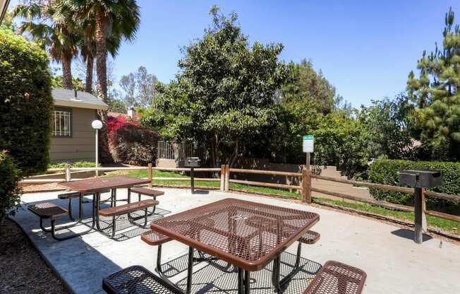 The BBQ and Picnic area at Meadow Creek Apartments