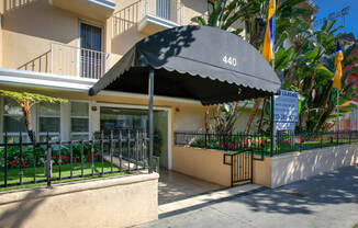 Apartment Building in Los Angeles Entrance