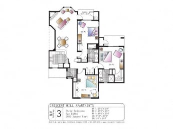 3 beds, 2 baths, 1,336 sqft, $2,660