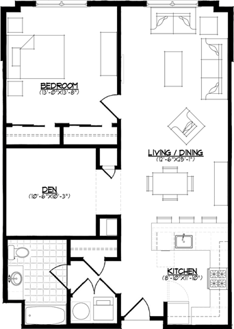 1 bed, 1 bath, 993 sqft, $3,000