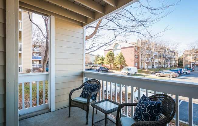 Balcony at Apres Apartments in Aurora, CO
