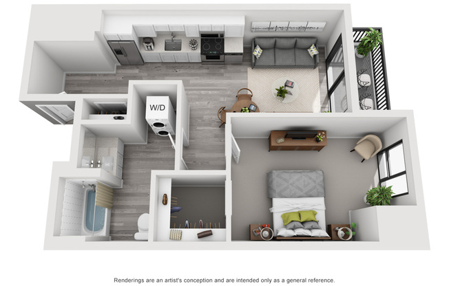 1 bed, 1 bath, 655 sqft, $1,795