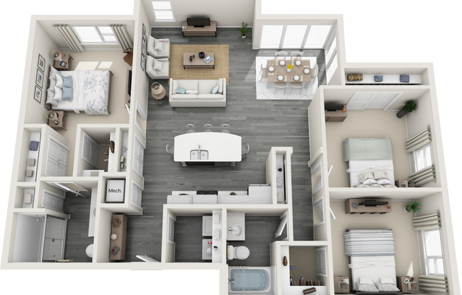 3 beds, 2 baths, 1,364 sqft, $2,495