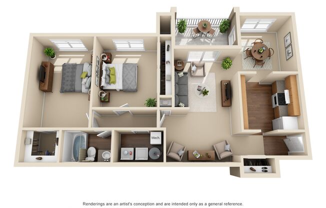 2 beds, 1 bath, 1,092 sqft, $1,199, Unit 537-201