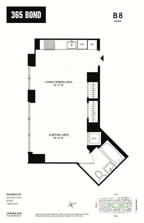 1 bed, 1 bath, $2,995, Unit B308