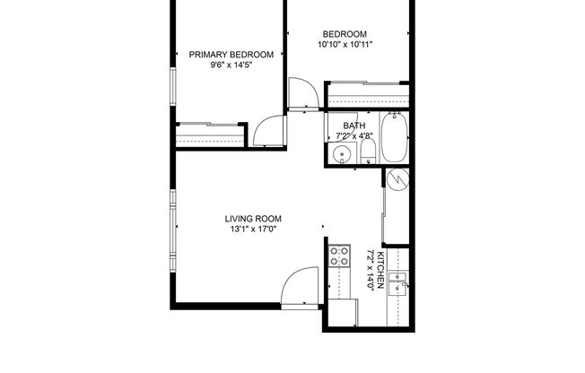 2 beds, 1 bath, 625 sqft, $1,099, Unit 1021 - 3D