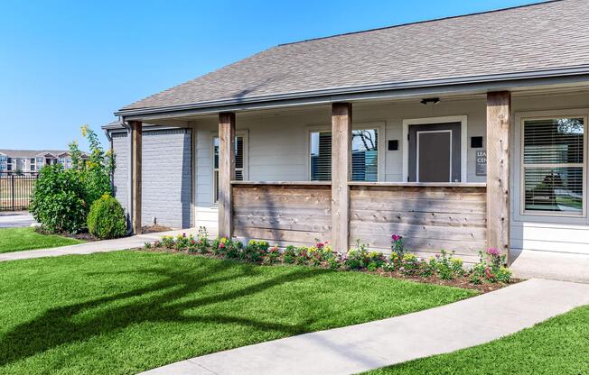 a large lawn in front of a house