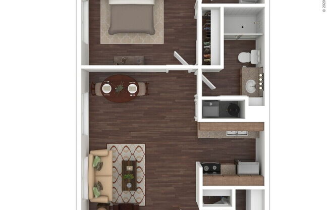 1 bed, 1 bath, 560 sqft, $1,300