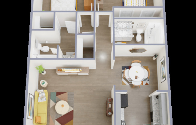 2 beds, 2 baths, 1,000 sqft, $1,145